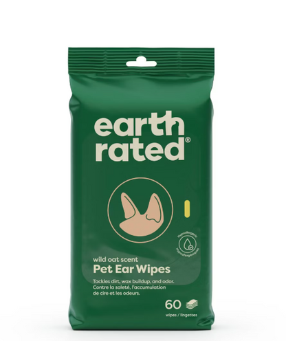 Earth Rated Vet-Developed Pet Ear Wipes - Oatmeal Scent - 60ct