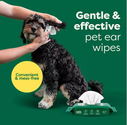 Earth Rated Vet-Developed Pet Ear Wipes - Oatmeal Scent - 60ct