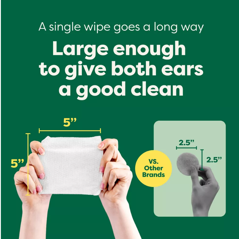 Earth Rated Vet-Developed Pet Ear Wipes - Oatmeal Scent - 60ct